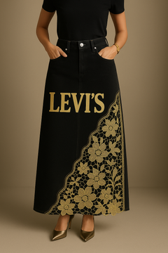 Coordset • Jeans e pizzo • Blu — Debora